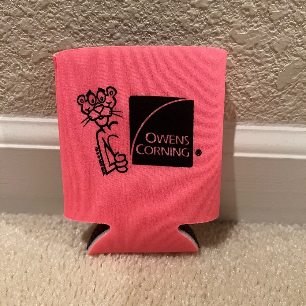 Owens Corning Roofing Pink Panther Plush Set with Cap and Football - Picture 4 of 6